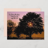 聖なる書物、 経典の日没の木の詩 シーズンポストカード (正面/裏面)