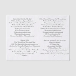 聖なる書物、経典の祈りの言葉のDecoupageのティッシュペーパー 薄葉紙