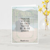 聖なる書物、経典の結婚式の招待状の神はこの連合を賛美します カード (黄色い花)