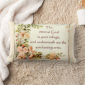 聖なる書物、経典の聖書の詩の花柄のバラ ランバークッション (ブランケット)