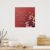 聖なる書物、 経典の花と鳥のキリスト教のポスター ポスター (キッチン)