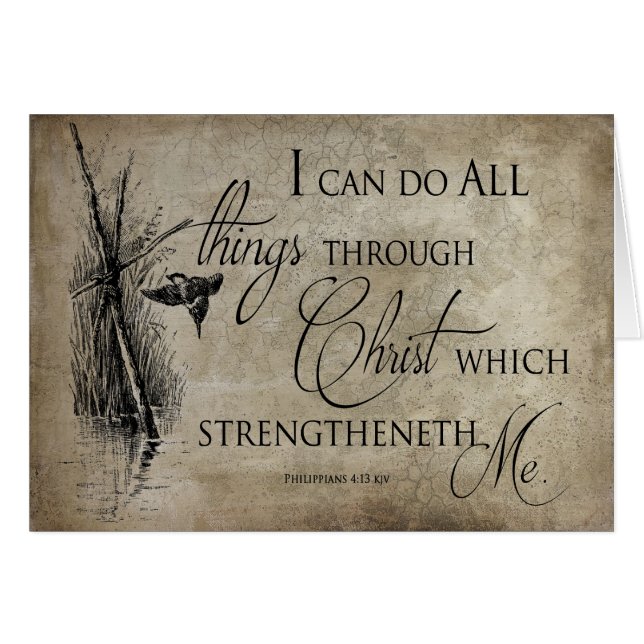 聖なる書物、経典の詩: 宗教Philippiansの4:13 KJV - (正面横)