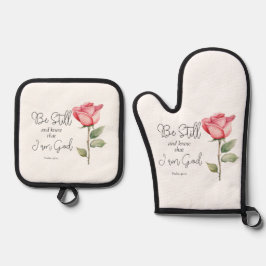 聖なる書物、 経典はまだ私が神の花であることを知っている 鍋つかみ&鍋敷きセット