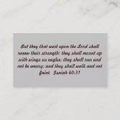 聖なる書物、経典はハンドアウトを梳きます 名刺 (裏面)