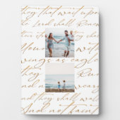 聖なる書物、 経典は主の上で待つ2つの写真 フォトプラーク (正面)