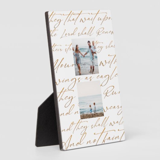 聖なる書物、 経典は主の上で待つ2つの写真 フォトプラーク (側面)