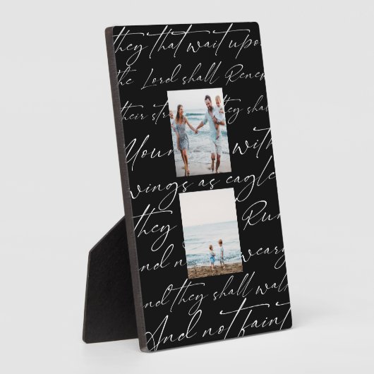 聖なる書物、 経典は主の上で待つ2つの写真 フォトプラーク (側面)