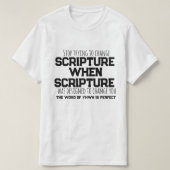 聖なる書物、 経典はTシャツを変えるように設計された Tシャツ (デザイン正面)