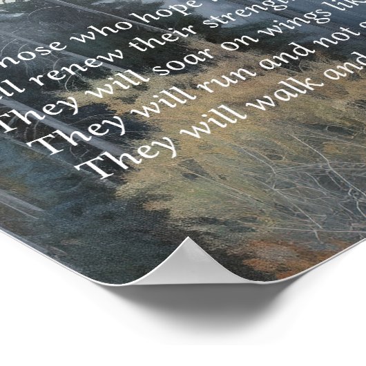 聖なる書物、 経典イザヤ40イーグルズウォールアートのようにソアール ポスター (角)