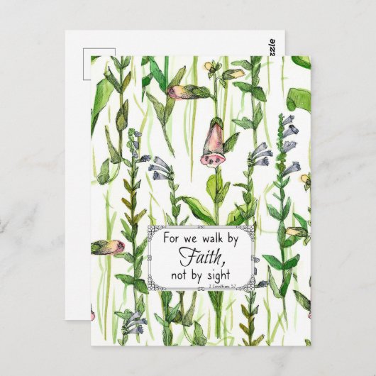 聖なる書物、 経典ウォークバイ信仰2コリント祈りの言葉カード ポストカード (正面/裏面)