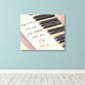 聖なる書物、 経典ウォールアートピアノウォーターカラー&バイブルバース キャンバスプリント (インサイチュ (ウッドフロア))