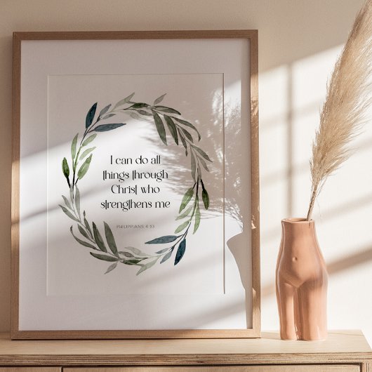 聖なる書物、 経典ウォールアート |フィリップ4:13 ポスター