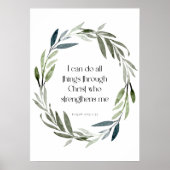 聖なる書物、 経典ウォールアート |フィリップ4:13 ポスター (正面)