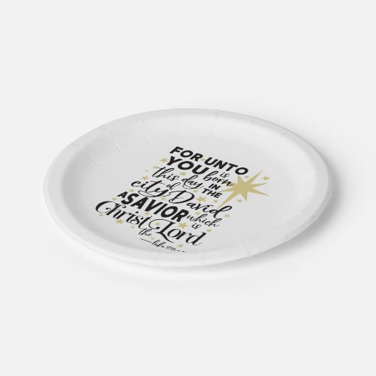 聖なる書物、 経典エレガントクリスチャン誕生ルーク2 ペーパープレート (アングル)