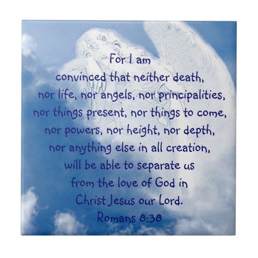 聖なる書物、 経典エンジェル感動的イン雲、ローマ8 タイル (正面)