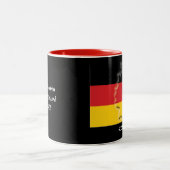 聖なる書物、 経典カスタマイズドイツ国旗の地図ブラック ツートーンマグカップ (中央)