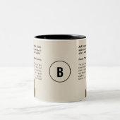 聖なる書物、 経典カスタムモノグラムハリエットタップマン引用文 ツートーンマグカップ (中央)