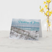 聖なる書物、経典カード -- あなたの考えること-ビーチ カード (黄色い花)