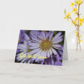 聖なる書物、経典カード --紫色のデイジーは健康なカードをすぐに得ます カード (黄色い花)