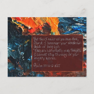聖なる書物、 経典カードPsalm 77:11-12 ポストカード