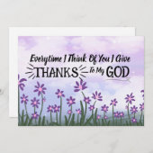 聖なる書物、 経典グリーティングフラットカー与えド感謝していド サンキューカード (正面/裏面)