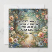 聖なる書物、 経典ステンドグラスフローラウッドランドイースター シーズンカード (正面)