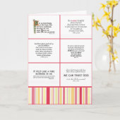 聖なる書物、 経典ストライプデザイン カード (黄色い花)