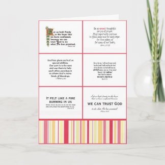 聖なる書物、 経典ストライプデザイン カード