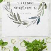 聖なる書物、 経典ティータオル |フィリップ4:13 キッチンタオル (折り畳み)