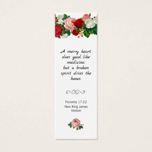 聖なる書物、 経典バイブル引用フローラロージーしおり (正面)