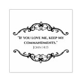 聖なる書物、 経典バイブル引用文ラブイエズスの戒め ラバースタンプ (インプリント)