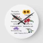 聖なる書物、 経典バースラウンドアクリル壁時計 ラウンド壁時計 (正面)