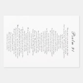 聖なる書物、 経典パレルムズブラック&ホワイトトレンディーシック ラッピングペーパーシート (正面3)