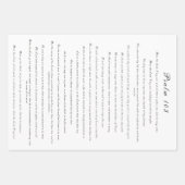 聖なる書物、 経典パレルムズブラック&ホワイトトレンディーシック ラッピングペーパーシート (正面)