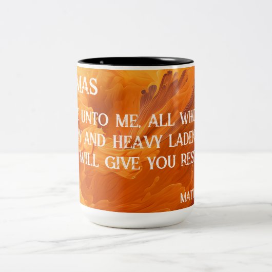 聖なる書物、 経典パーソナライズされたマグ ツートーンマグカップ (中央)