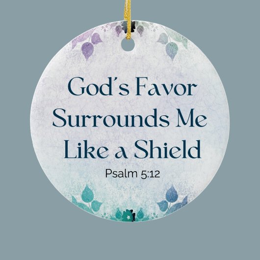 聖なる書物、 経典パーソナライズされた詩篇5:12神の恵み セラミックオーナメント