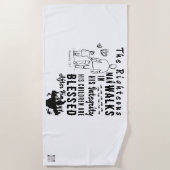 聖なる書物、 経典ビーチタオル父の日の箴言20:7 ビーチタオル (正面)