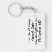 聖なる書物、 経典ピリピ4:13 キーホルダー (正面)