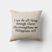 聖なる書物、 経典ピリピ4:13 クッション (裏面)