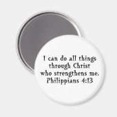 聖なる書物、 経典フィル4:13 マグネット (正面/裏面)