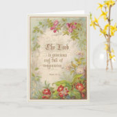 聖なる書物、 経典フラワーズグリーンヴィンテージアンティーク カード (黄色い花)