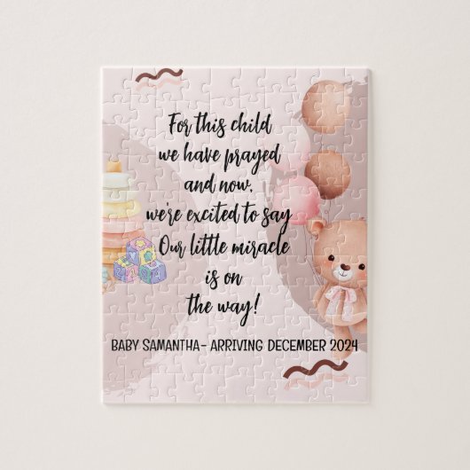 聖なる書物、 経典ベビー告知パズルカードこの子 ジグソーパズル (縦)