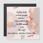 聖なる書物、 経典ベビー告知マグネットカードこの子 (正面/裏面)