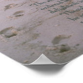 聖なる書物、 経典ポスター – 海岸線の足跡 ポスター (角)