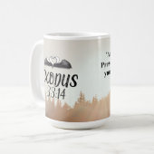 聖なる書物、 経典マグエキソダス33:14 コーヒーマグカップ (正面左)