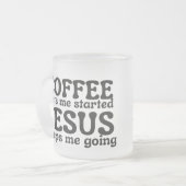 聖なる書物、 経典マグッパーソナライズされたグ フロストグラスマグカップ (正面左)