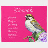 聖なる書物、 経典マタイ10:31 フリースブランケット (正面(横))