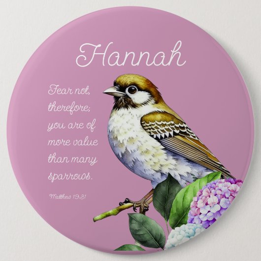 聖なる書物、 経典マタイ10:31 缶バッジ (正面)