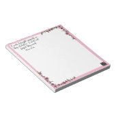 聖なる書物、 経典メモ帳ピンク ノートパッド (アングル)