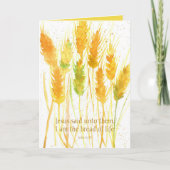 聖なる書物、 経典ヨハネ6:35 Bread of Life Wheat Bible カード (正面)